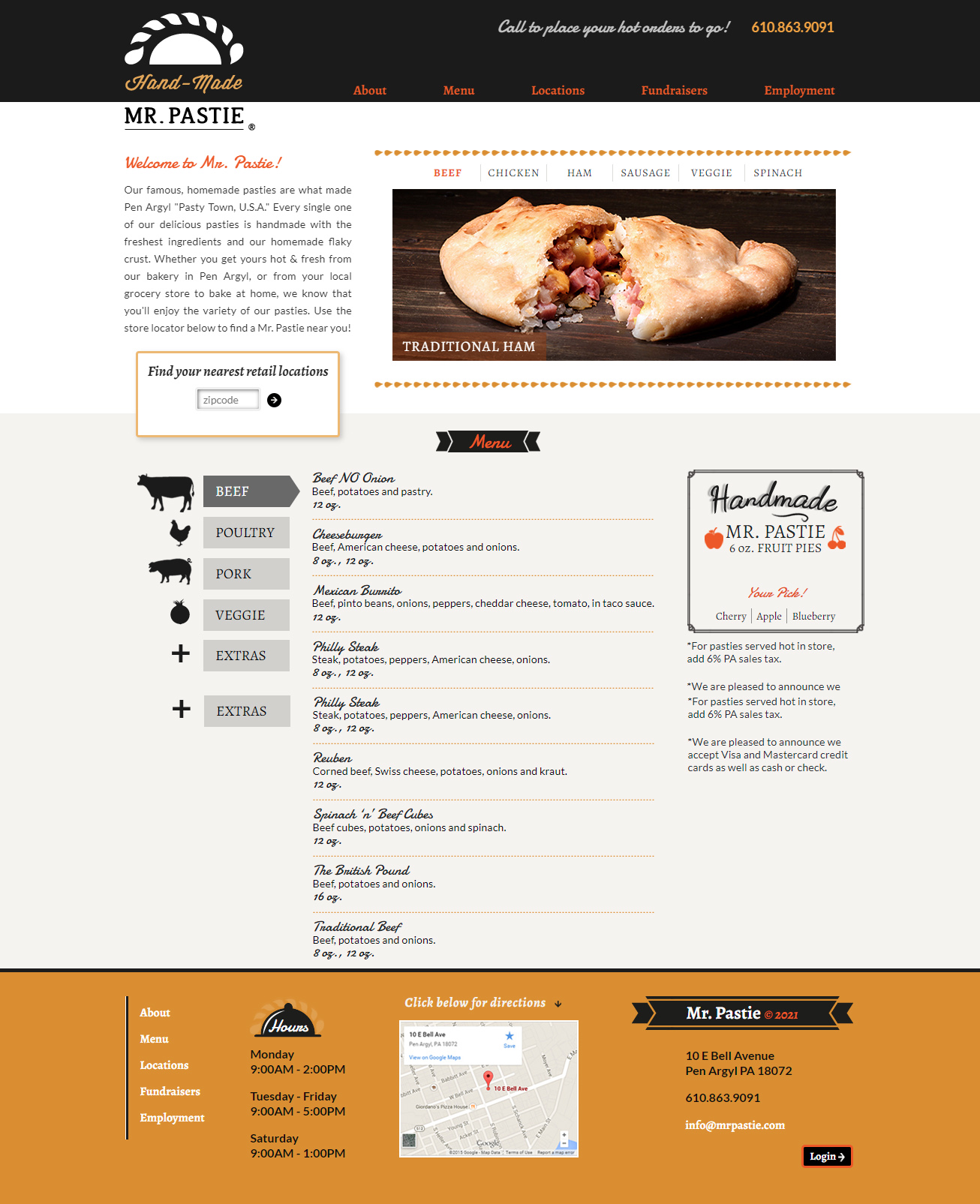 Mr. Pastie Website Design